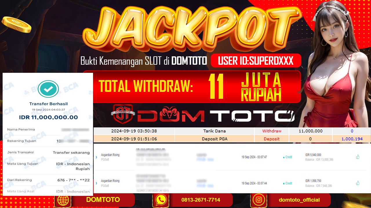 JACKPOT SLOT ASGARDIAN RISING  19 SEPTEMBER 2024